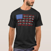 Pilotenvliegtuig Amerikaanse Vlaggenvliegtuig   T-shirt (Voorkant)