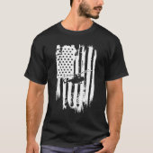 Pilotenvliegtuig Amerikaanse Vlaggenvliegtuig T-shirt (Voorkant)
