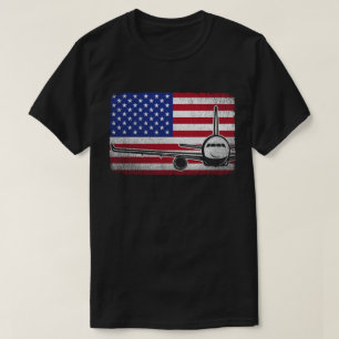 Pilotenvliegtuig Amerikaanse Vlaggenvliegtuig T-shirt