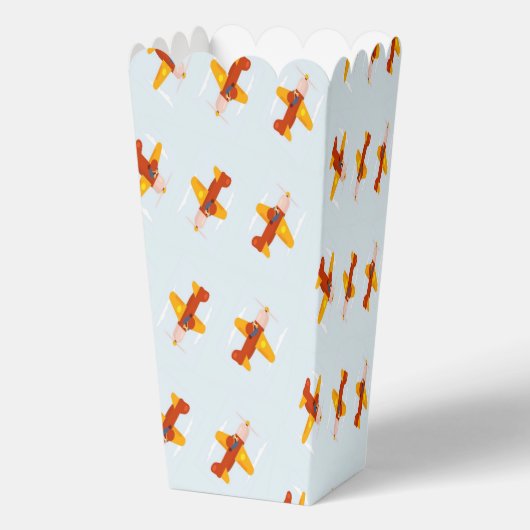 Pilotenvliegtuig in de lucht bedankdoosjes (Achterkant)