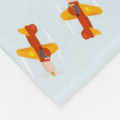 Pilotenvliegtuig in de lucht fleece deken (Hoek)