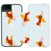 Pilotenvliegtuig in de lucht incipio iPhone portemonnee hoesje (Agenda Open)