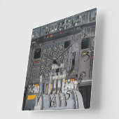 Pilots Cockpit Vierkante Klok (Hoek)