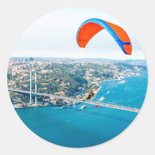 Pilots Flying Over The Bosphorus Ronde Sticker (Voorkant)