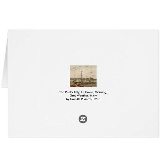 Pilot's Jetty, Le Havre, Misty van Camille Pissarr (Achterkant Horizontaal)