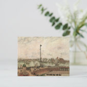 Pilot's Jetty, Le Havre, Misty van Camille Pissarr Briefkaart (Staand voorkant)