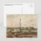 Pilot's Jetty, Le Havre, Misty van Camille Pissarr Briefkaart (Voorkant / Achterkant)