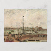 Pilot's Jetty, Le Havre, Misty van Camille Pissarr Briefkaart (Voorkant)