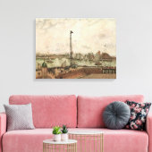 Pilot's Jetty, Le Havre, Misty van Camille Pissarr Canvas Afdruk (Insitu (Woonkamer))