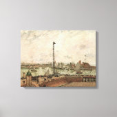 Pilot's Jetty, Le Havre, Misty van Camille Pissarr Canvas Afdruk (Voorkant)