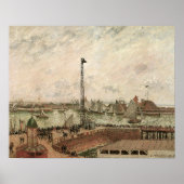 Pilot's Jetty, Le Havre, Misty van Camille Pissarr Poster (Voorkant)