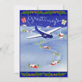 Pilot's Kaart voor kerstfeestdagen met foto's