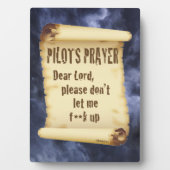 Pilot's Prayer Plaque met Easel Fotoplaat (voorkant)