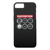 Pilot's Six Pack Vliegtuigenluchtvaart Case-Mate iPhone Case (Achterkant)