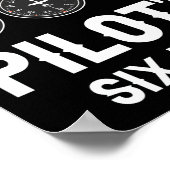 Pilot's Six Pack Vliegtuigenluchtvaart Poster (Hoek)
