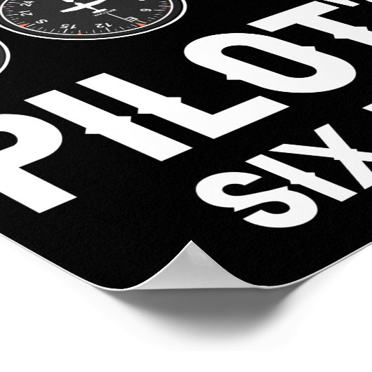 Pilot's Six Pack Vliegtuigenluchtvaart Poster (Hoek)