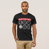 Pilot's Six Pack Vliegtuigenluchtvaart T-shirt (Voorkant volledig)