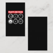 Pilot's Six Pack Vliegtuigenluchtvaart Visitekaartje (Voorkant / Achterkant)