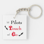 Pilots Touch and Go Square Sleutelhanger (Achterkant)