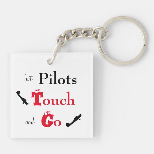 Pilots Touch and Go Square Sleutelhanger (Achterkant)