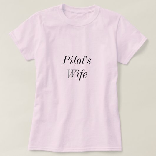 Pilot's vrouw t-shirt (Design voorkant)