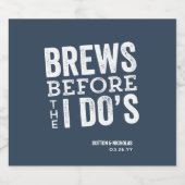 Pils voor ik trouw blauwe huwelijksfeest bier etiket (Enkel label)
