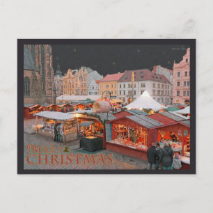 Pilsen - Kerstmarkt - lichten Feestdagenkaart