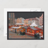 Pilsen - Kerstmarkt verlichting Feestdagenkaart (Voorkant / Achterkant)