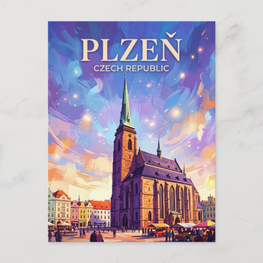 Pilsen Tsjechië Briefkaart (Voorkant)