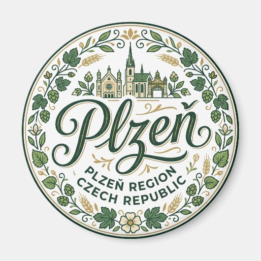 Pilsen Tsjechië Magneet (Voorkant)