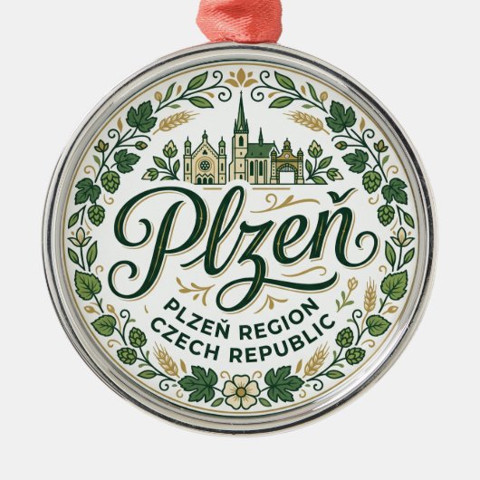 Pilsen Tsjechië Metalen Ornament (Voorkant)