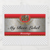 Pilsener Bierlabel Rood Bier Etiket (Enkel label)