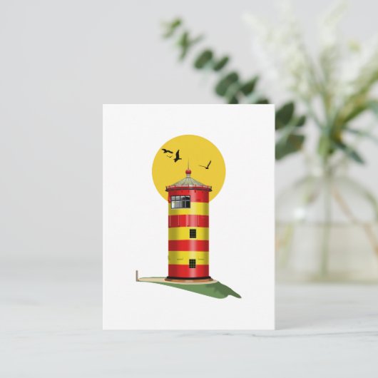 Pilsum Lighthouse Duitsland Briefkaart (Staand voorkant)