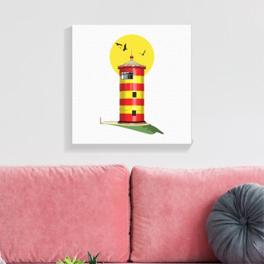 Pilsum Lighthouse Duitsland Canvas Afdruk (Insitu (Woonkamer))