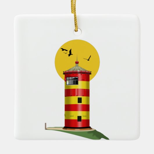 Pilsum Lighthouse Duitsland Keramisch Ornament (Voorkant)