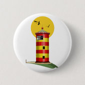 Pilsum Lighthouse Duitsland Ronde Button 5,7 Cm (Voorkant)
