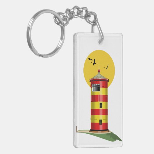 Pilsum Lighthouse Duitsland Sleutelhanger (Voorkant Links)