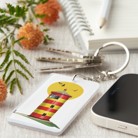 Pilsum Lighthouse Duitsland Sleutelhanger (Voorkant Rechts)