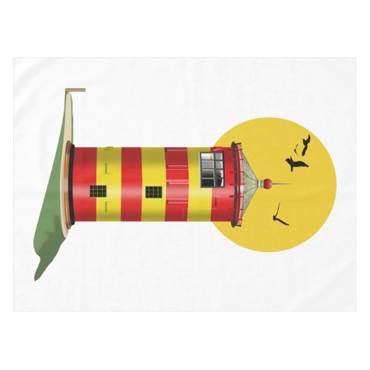 Pilsum Lighthouse Duitsland Tafelkleed (Voorkant (Horizontaal))