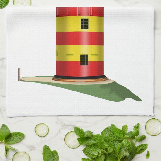 Pilsum Lighthouse Duitsland Theedoek (Gevouwen)