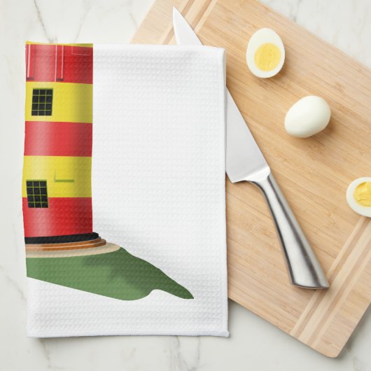 Pilsum Lighthouse Duitsland Theedoek (Quarter Fold)