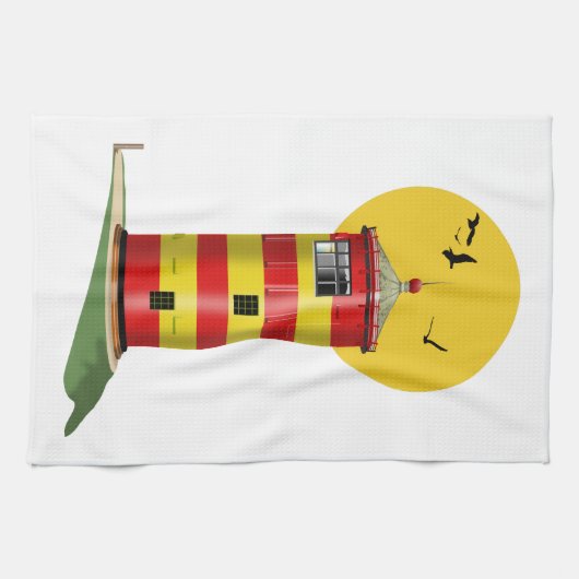 Pilsum Lighthouse Duitsland Theedoek (Horizontaal)