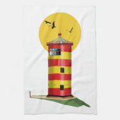 Pilsum Lighthouse Duitsland Theedoek (Verticaal)