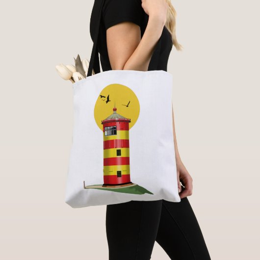 Pilsum Lighthouse Duitsland Tote Bag (Dichtbij)
