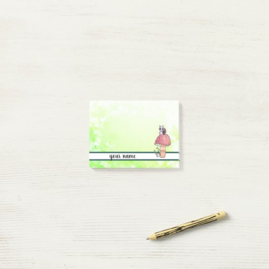 Pilz mit Schnecke Post-it® Notes (Op bureau)