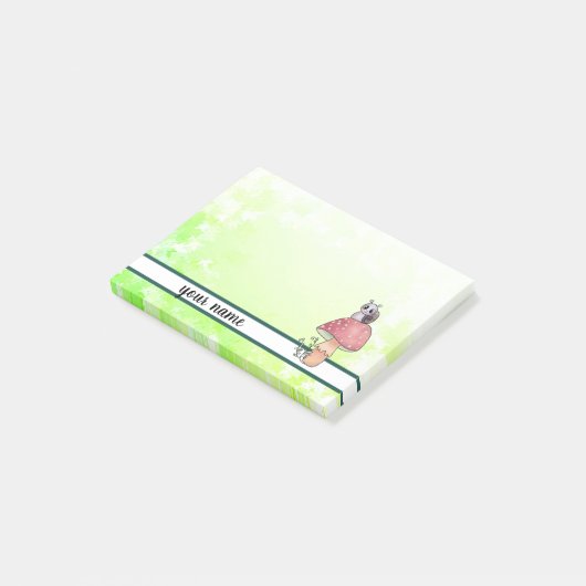 Pilz mit Schnecke Post-it® Notes (Schuin)