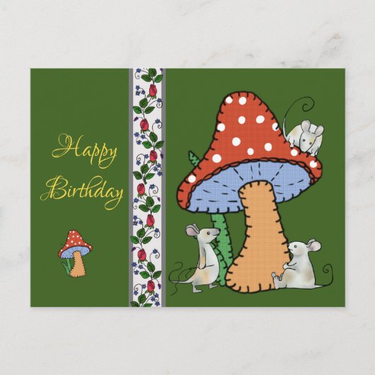 Pilz nähen briefkaart (Voorkant)