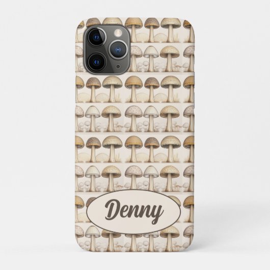 Pilze Muster braun, beige und grau Case-Mate iPhone Case (Achterkant)