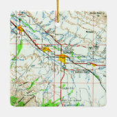 Pima AZ Vintage Topo Keramisch Ornament (Achterkant)