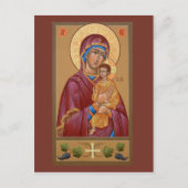 Pimen Moeder van God Prayer Card Briefkaart (Voorkant)
